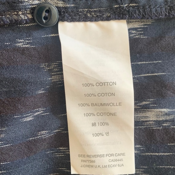 J.Crew Metallic-striped Ikat Button Down, Sz 6 - Picture 9 of 9